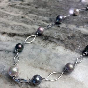Majorica multi shades of iridescent pearls and 925 silver. Beautiful. NWT